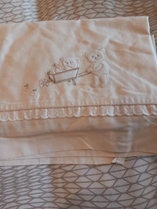 Juego sábanas cuna ositos y carretilla