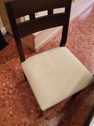 Mesa comedor extensible y 6 sillas madera y crista