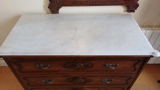 Cabecera de cama de caoba