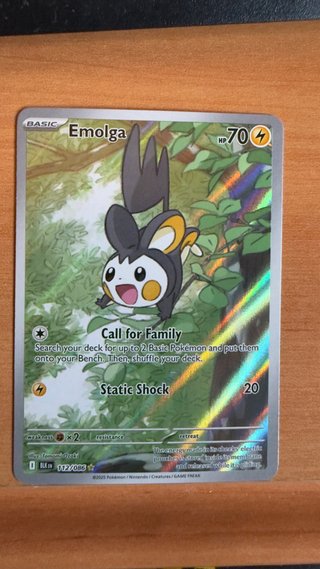 Carta Pokémon Emolga BLK 112/086 arte alternativo