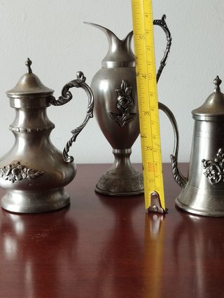 Conjunto 3 Peças Miniatura Estanho Puro