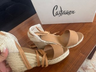 Sandalias Castañer Plataforma Beige y Marrón