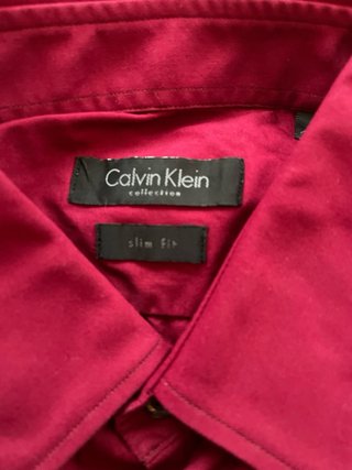 Calvin Klein Camicia Uomo Taglia M Rossa
