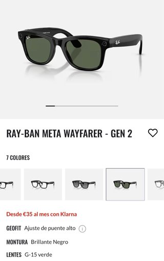 Gafas Ray-Ban Meta IA Gen 2