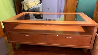 Cama nido 90  + Escritorio + mesa centro Cristal