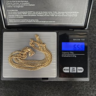 Cadena de Oro 18K, Cubana, 6,58gr, 60cm