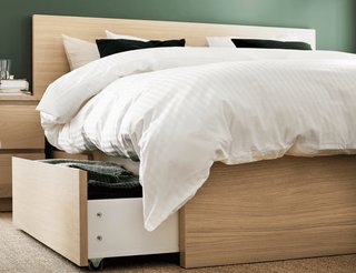 Cama madera maciza con 2 cajones