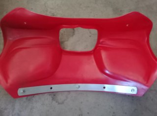 Careta Vespa Faro Cuadrado Roja