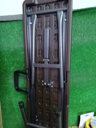 Banco poliet. Ratan pleg. 180x25x43 cm
