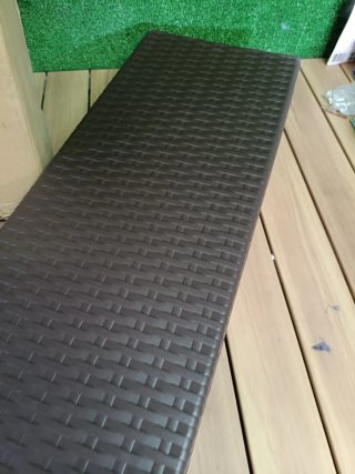 Banco poliet. Ratan pleg. 180x25x43 cm