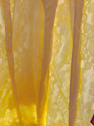 Vestido Flamenca Amarillo y encaje Ana Barroso