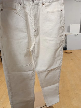 Pantalón tejano H&M Talla 38 Blanco