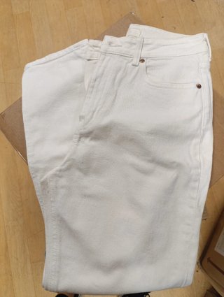 Pantalón tejano H&M Talla 38 Blanco