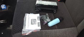 Radiocasete Coche Negro/Plata