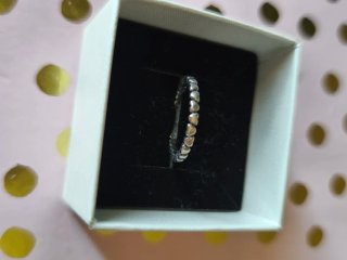 Anillo plata corazones