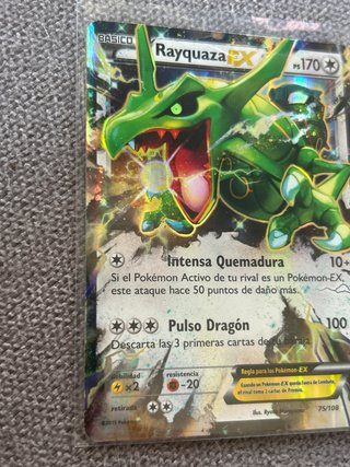 Carta Pokémon Rayquaza EX 75/108