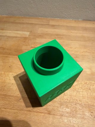 Portapenne mattoncino LEGO verde