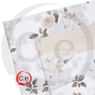 Set Lenzuola Floreale Rosso Bianco
