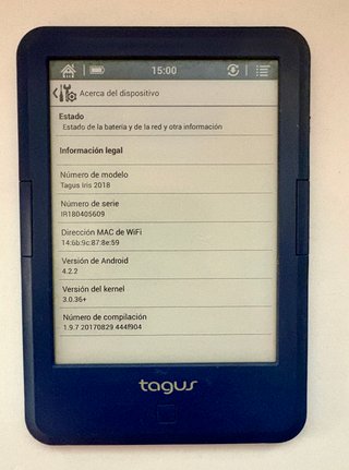 EBOOK TAGUS IRIS PANTALLA 6¨RETROILUMINADA 8 GB