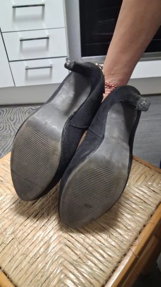 Botines de ante de tacón, negros