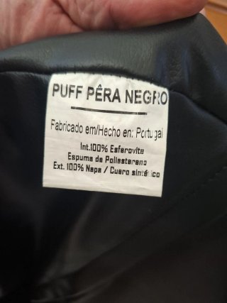 2 Puffs Piel Sintética Negros
