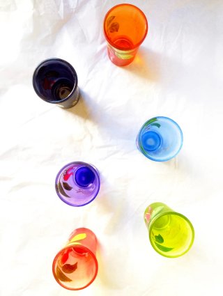 6 Bicchieri Shot 40ml Decorati Peperoncino