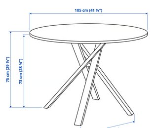 Mesa comedor efecto roble y blanco