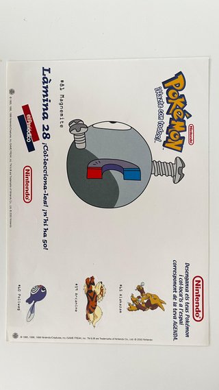 Lote 5 Láminas Pokémon (El Periódico 2000)