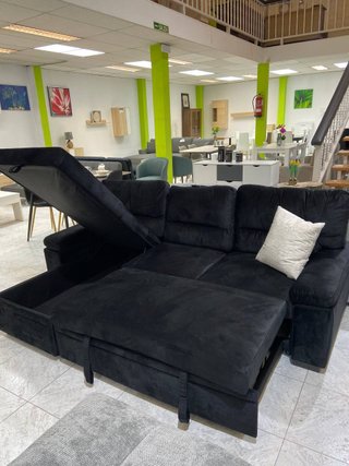 Maximo comfort chaise longue negro terciopelado