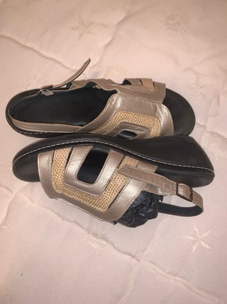 Sandalias mujer talla 39 beige/dorado