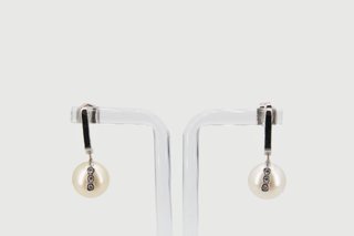 Pendiente De Oro Blanco De 18K.. Ref: 069-04-00642