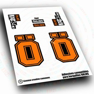 Pegatinas Horquillas Ohlins RXC34 Carbon M1 wp710