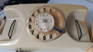 Telefono Siemens d'epoca con disco combinatore