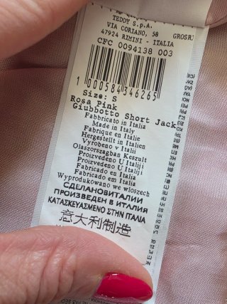 Giacca Biker Corta Similpelle Rosa