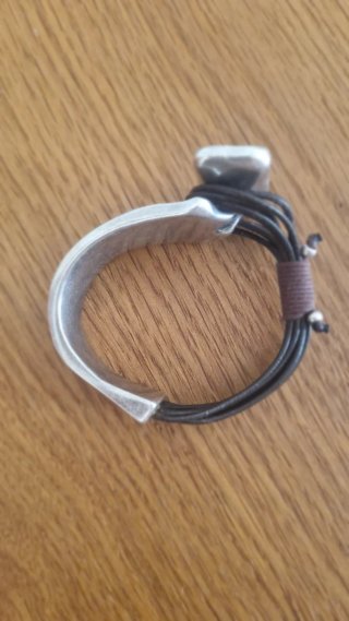 Pulsera UNOde50 Aurora Boreal Azul y Plata