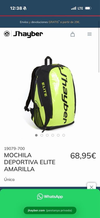 Mochila J'hayber Negra y Amarilla