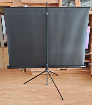 Pantalla Proyector Enrollable 180x180cm + Soporte