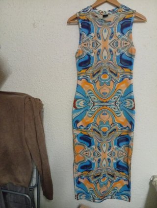 Vestido Bershka M Transpirable Multicolor