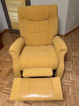 Sillón Relax Amarillo Tela Muy Cómodo