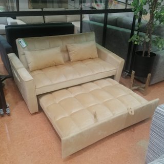 Nuevo: Sofa Cama de Matrimonio Beige 137x94cm