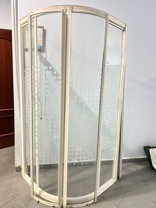 Mampara de baño aluminio y cristal