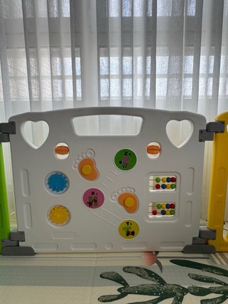 PARQUE BEBÉ 150x150 GUPAMIGA como nuevo + caja org
