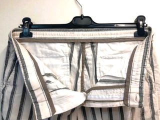 Bermuda righe lino cotone Tg. L (48/50)