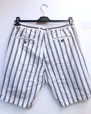Bermuda righe lino cotone Tg. L (48/50)