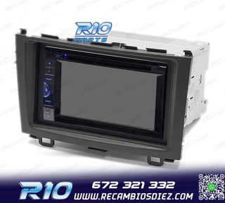 MARCO NEGRO RADIO 2-DIN PARA HONDA CR-V 07-11