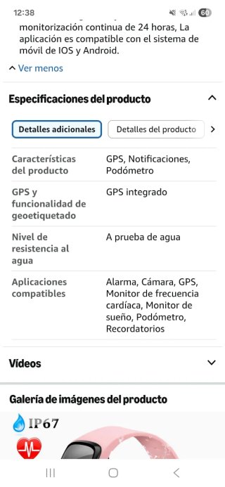 Pulsera Reloj Actividad Inteligente Negra