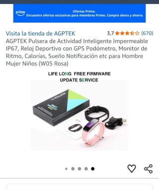 Pulsera Reloj Actividad Inteligente Negra