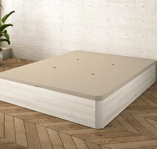 Canapé abatible beige y blanco