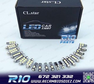 KIT 15 BOMBILLAS LED INTERIOR PARA VOLKSWAGEN VW GOLF 4 MK4
