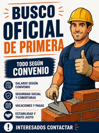 OFICIAL DE ALBAÑILERÍA Y PEON